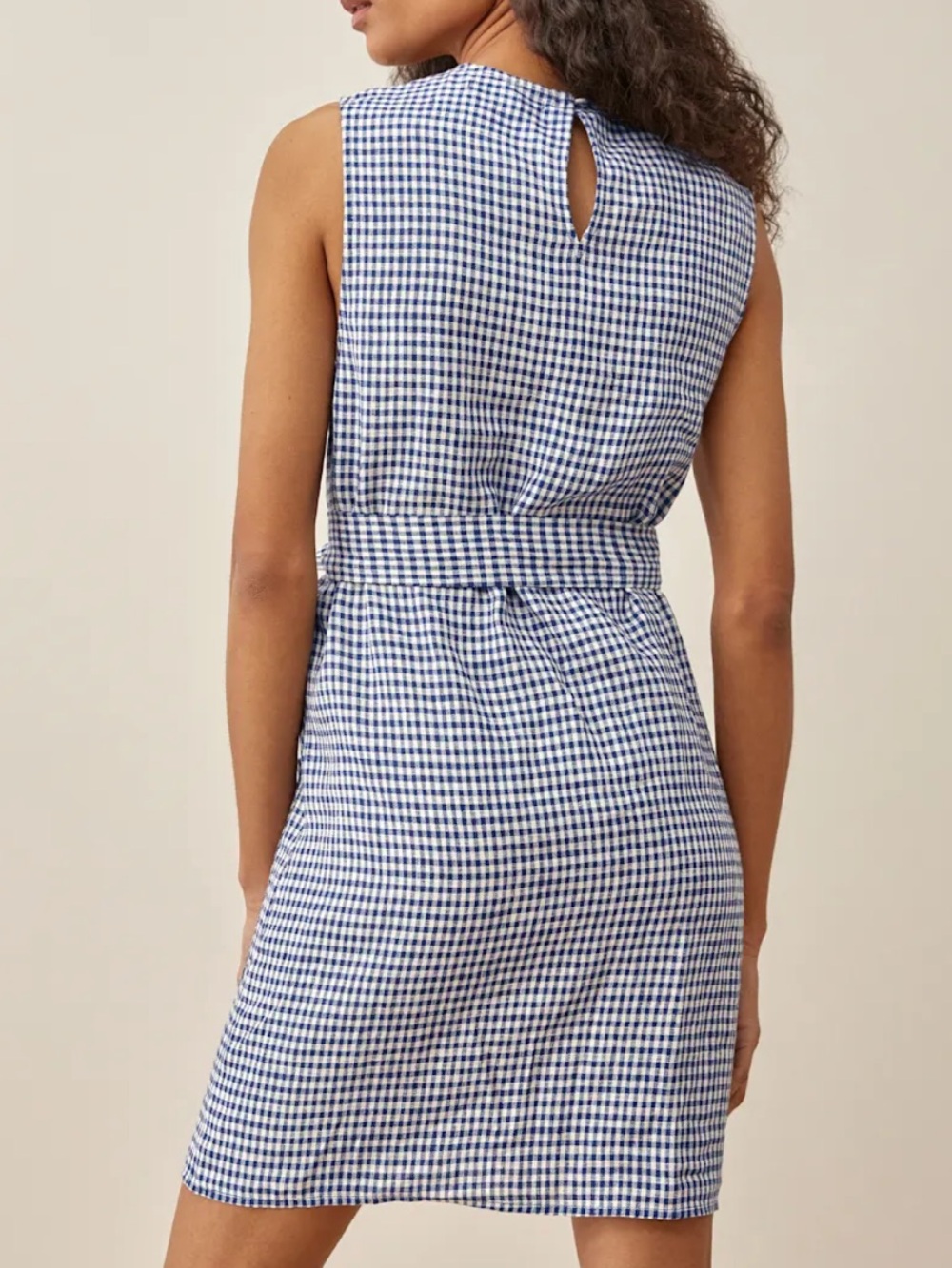 Reformation Blue and White Linen Dress - Picture 3 of 7